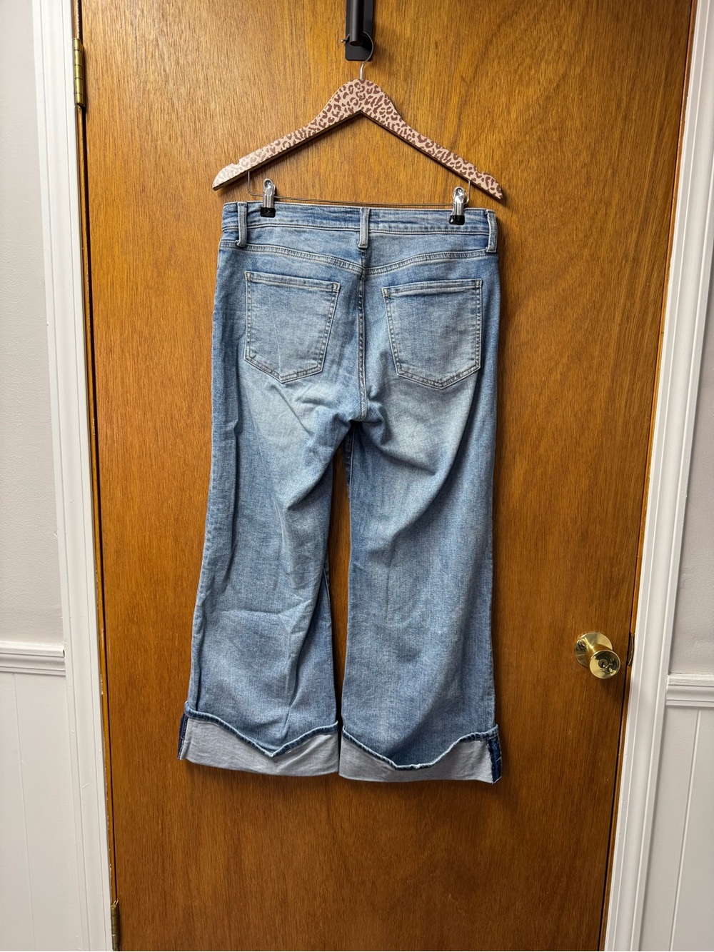 Kut From the Kloth Meg Fab Ab Wide Leg Denim Jeans High Rise Cuffed Hem Blue 6 - Picture 13 of 14